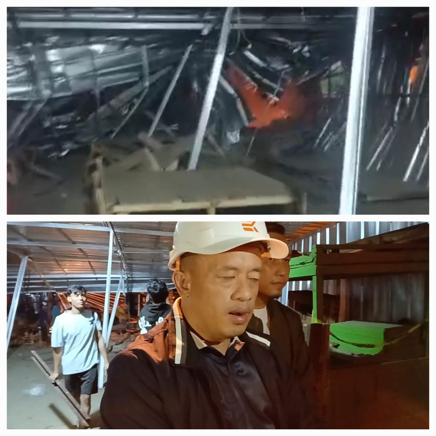 Tak Hiraukan Para Pedagang, Material Bangunan Pasar Dekon Kotabumi Hancurkan 15 Kios TPS
