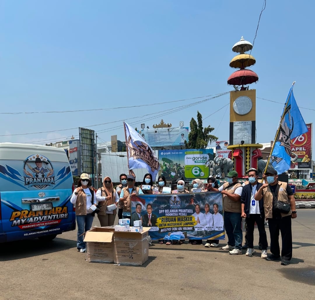 PRANTARA Indonesia Bagikan Ribuan Masker Gratis, Bantu Warga Lampung Hadapi Debu Vulkanik