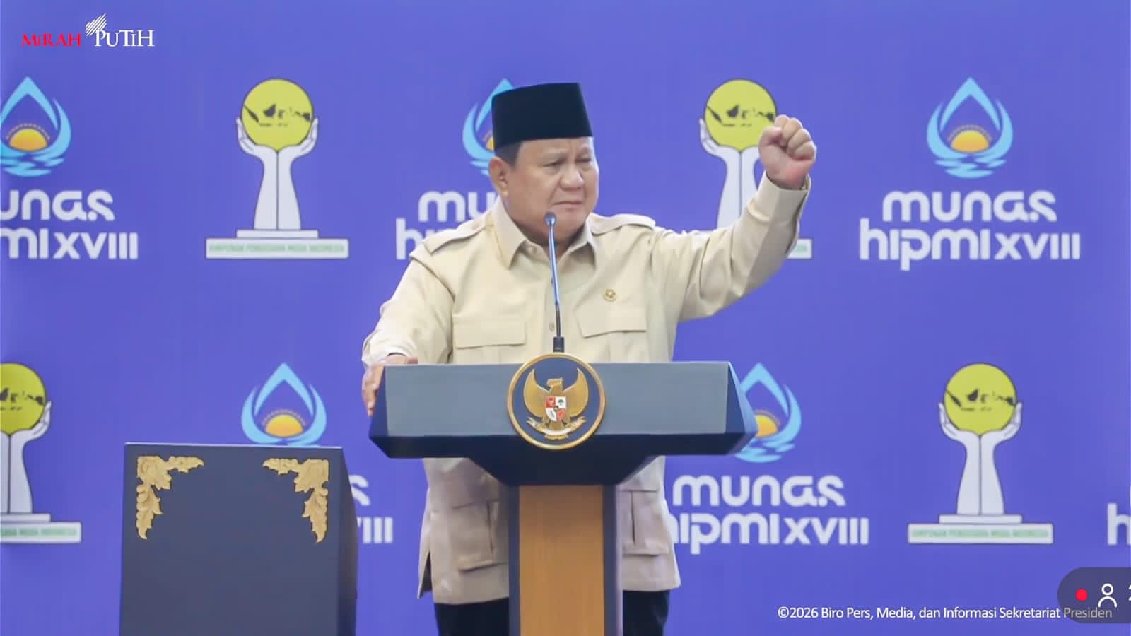 Presiden Prabowo Buka Munas HIPMI XVIII di Lampung