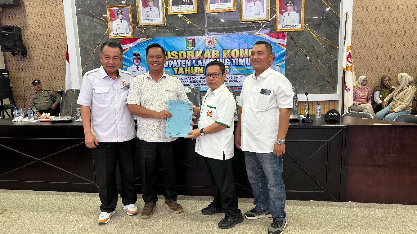 Deki Ismirawansyah Terpilih Pimpin KONI Lampung Timur Periode 2026–2030