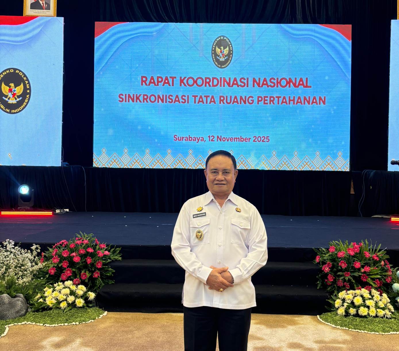 Wabup Lambar Ikuti Rakornas Singkronisasi Tata Ruang Pertahanan