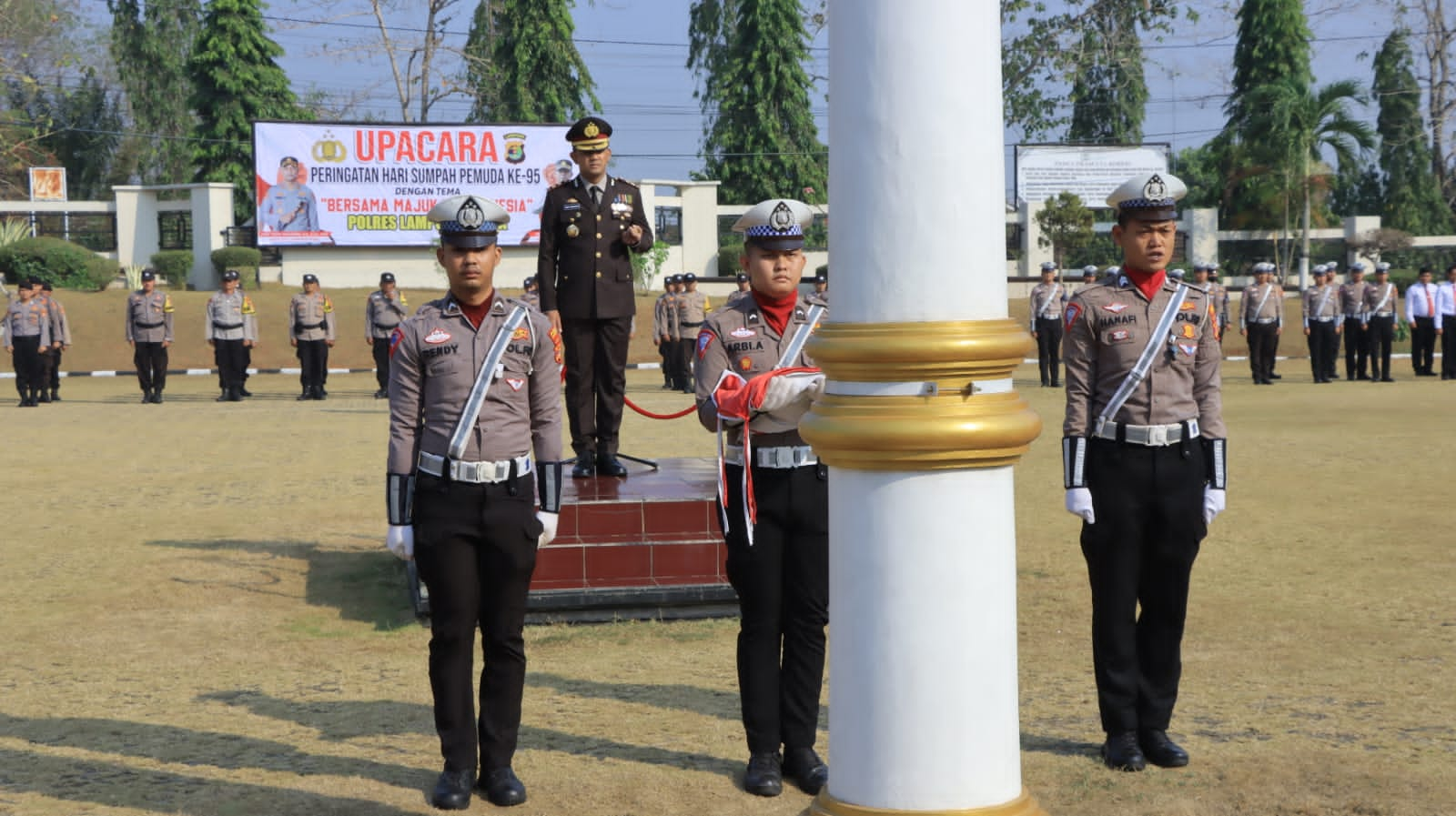 Kapolres Lampung Utara Pimpin Upacara Peringatan Hari Sumpah Pemuda Ke- 95 Tahun 2023