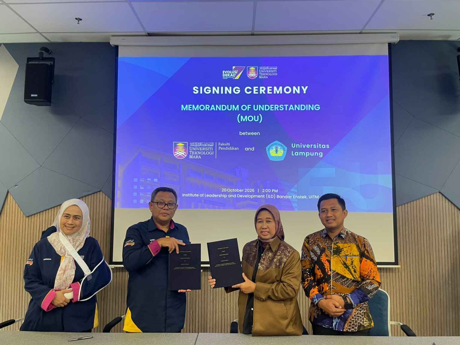 Unila dan UiTM Malaysia Teken MoU, Perkuat Kolaborasi Pendidikan dan Riset Internasional