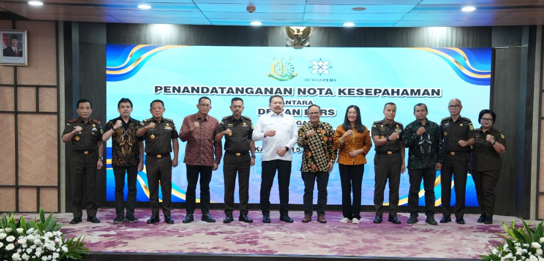 Kejagung RI dan Dewan Pers Teken MoU. Komitmen Penegakan Hukum dan Kemerdekaan Pers