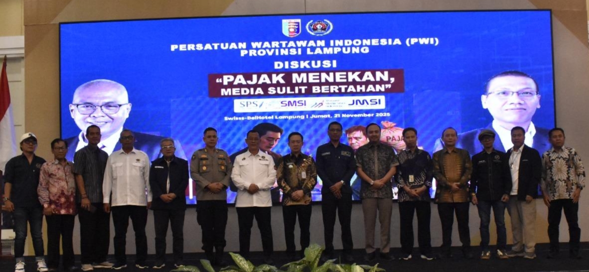 Diskusi Pajak Menekan Media Sulit Bertahan Yang Digelar PWI Lampung Hasilkan 4 Tuntutan