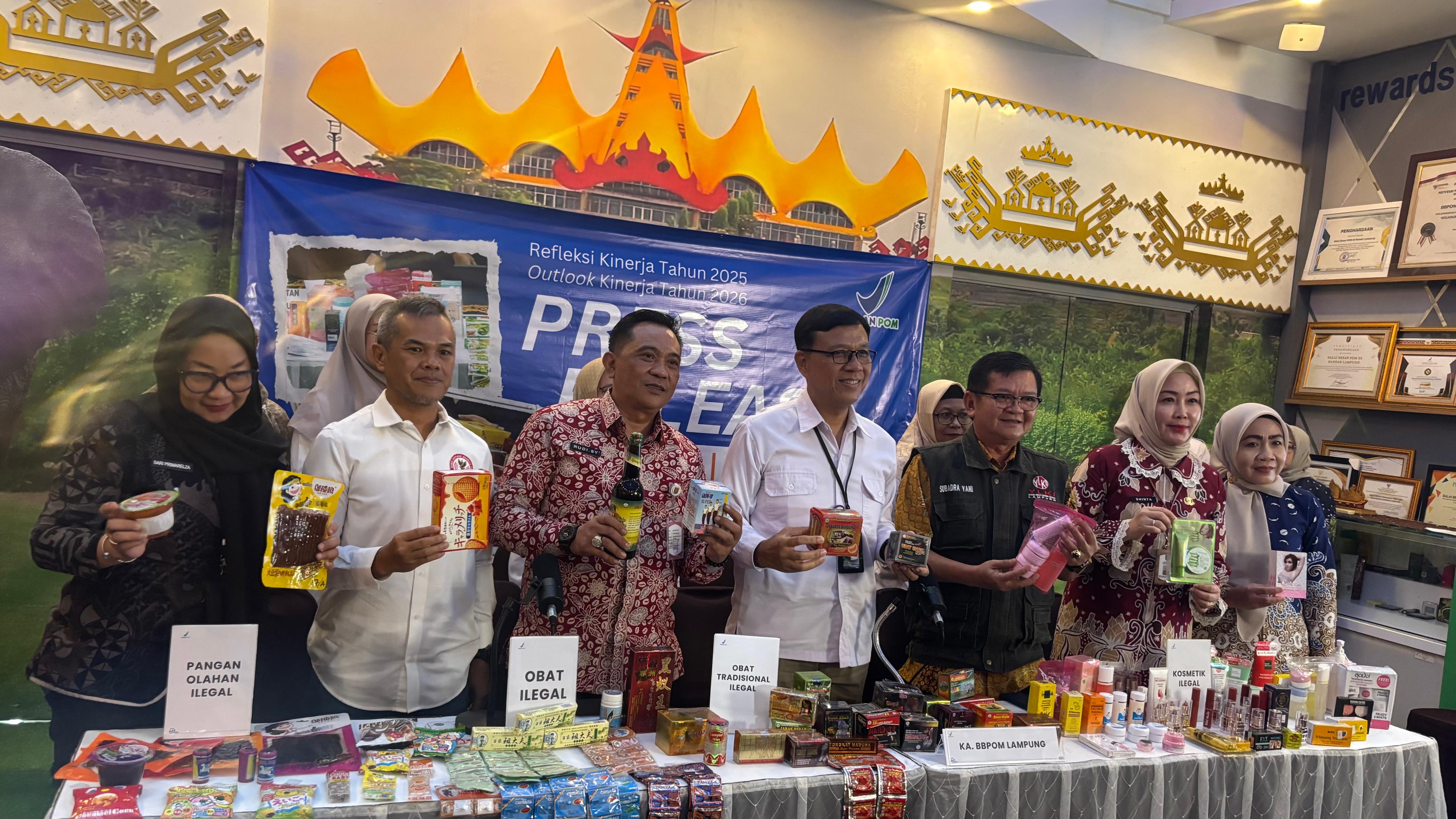 BBPOM Bandar Lampung Temukan 14 Kasus Pelanggaran Obat dan Makanan Sepanjang 2025