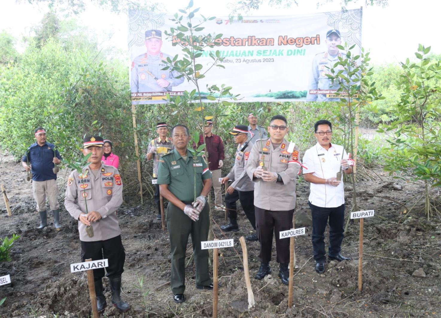 2.100 Mangrove Tertanam, Polri Peduli Penghijauan