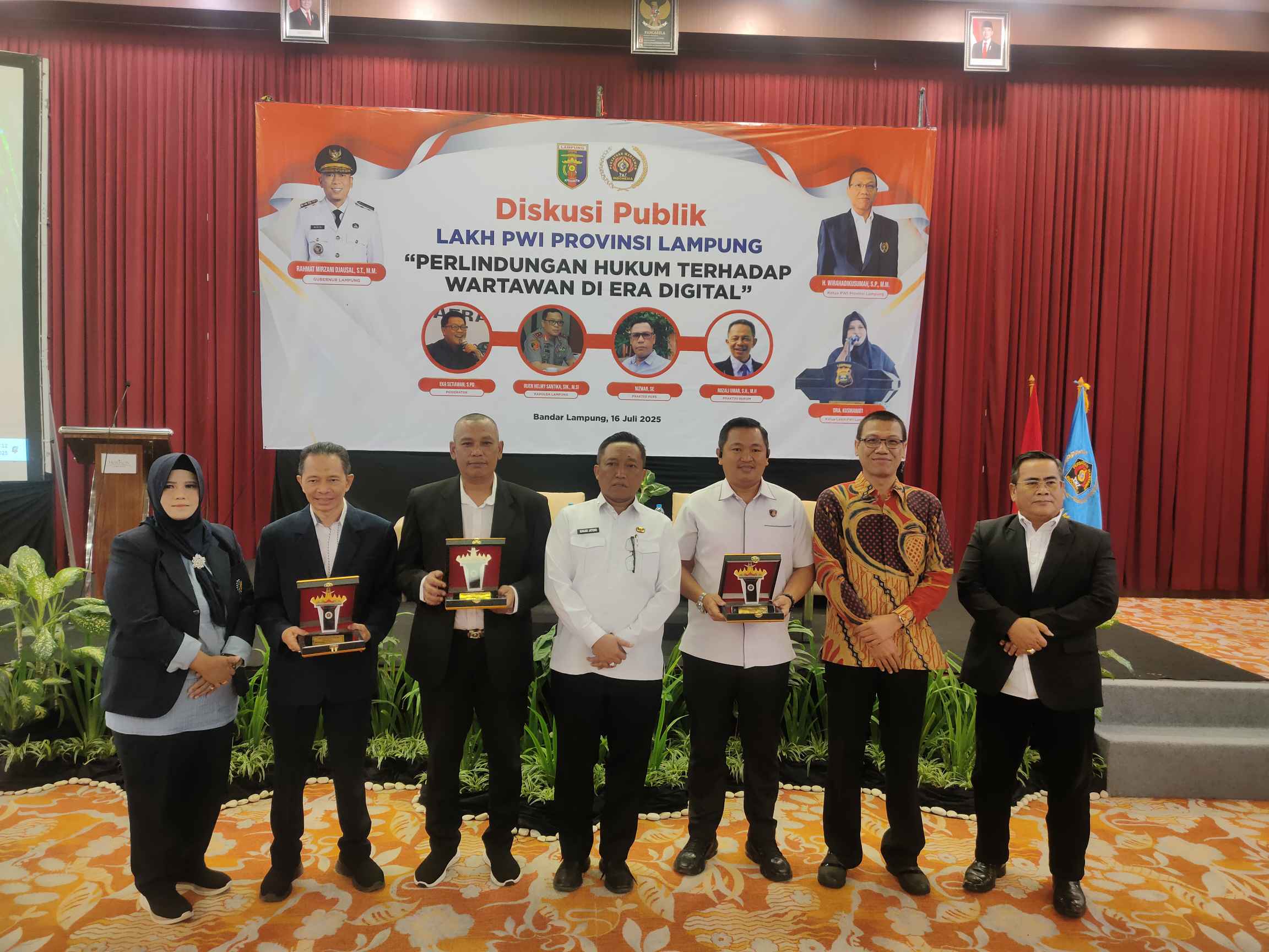 LAKH PWI Lampung Gelar Diskusi Publik Bahas Perlindungan Hukum Wartawan di Era Digital