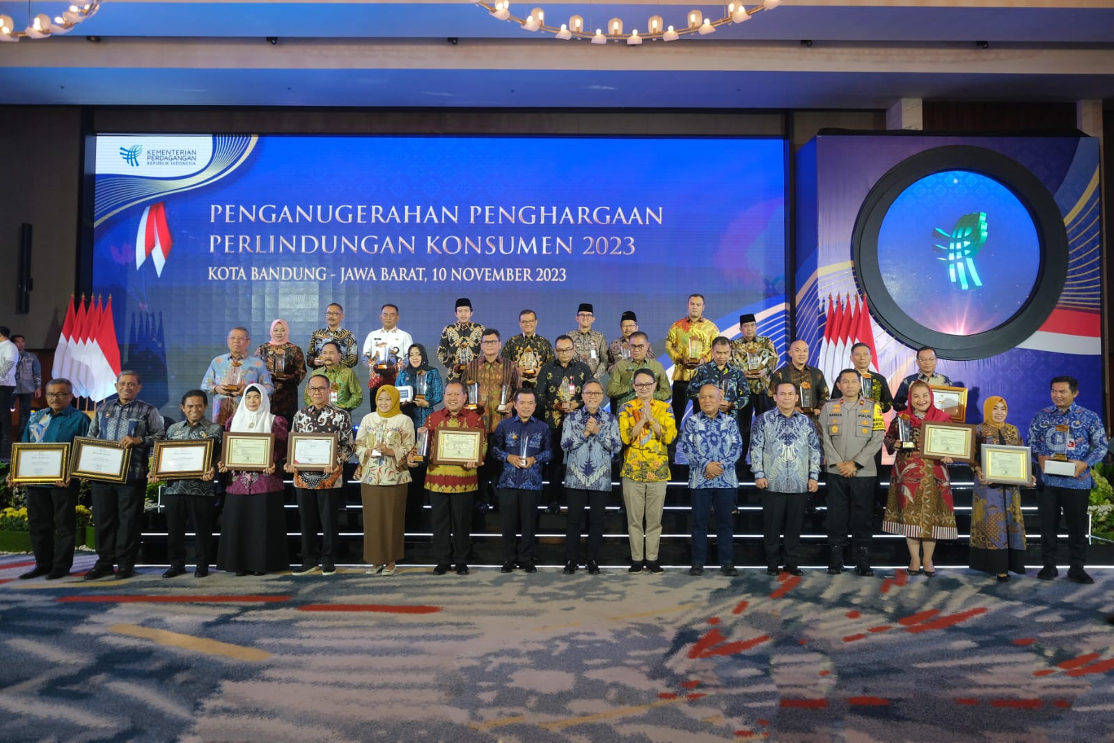 Pemkot Bandar Lampung Mendapatkan Penghargaan Perlindungan Konsumen Tahun 2023