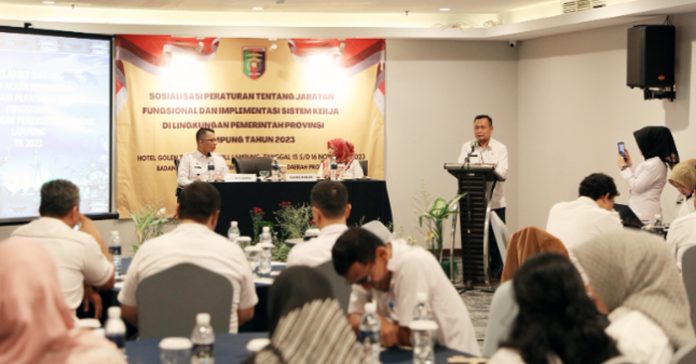 Pemprov Lampung Sosialisasikan Peraturan Jabatan Fungsional dan Implementasi Sistem Kerja