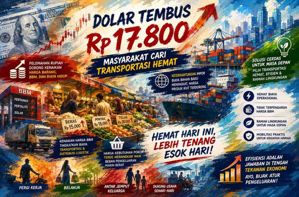 Dolar Tembus Rp17.800, Masyarakat Cari Transportasi Hemat