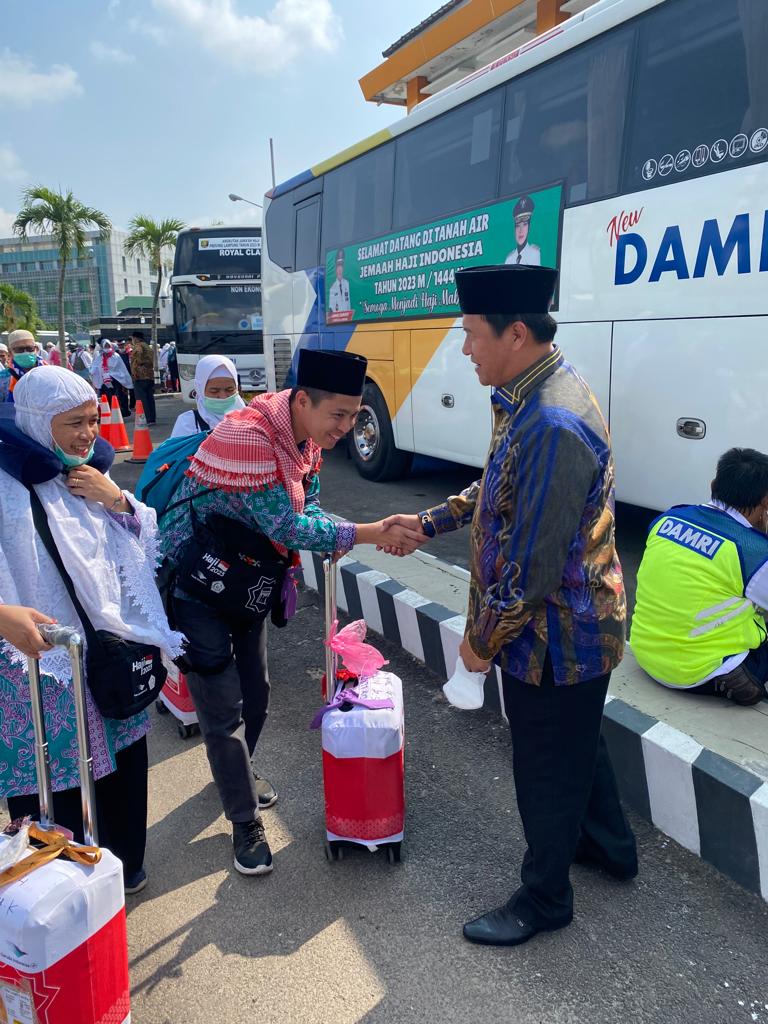 Jamaah Haji JKG Asal Lambar Tiba di Bandar lampung