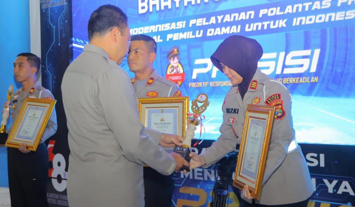 Satlantas Polres Kota Metro Juara III Lomba TPT KP di Polda Lampung