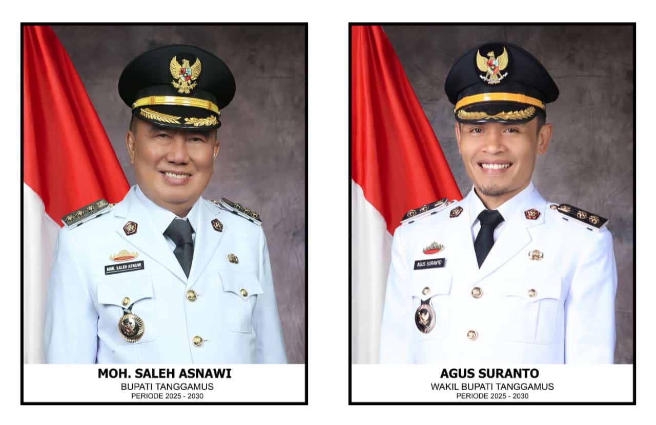 Dilantik Presiden, Moh.Saleh Asnawi dan Agus Suranto Resmi Pimpin Kabupaten Tanggamus 