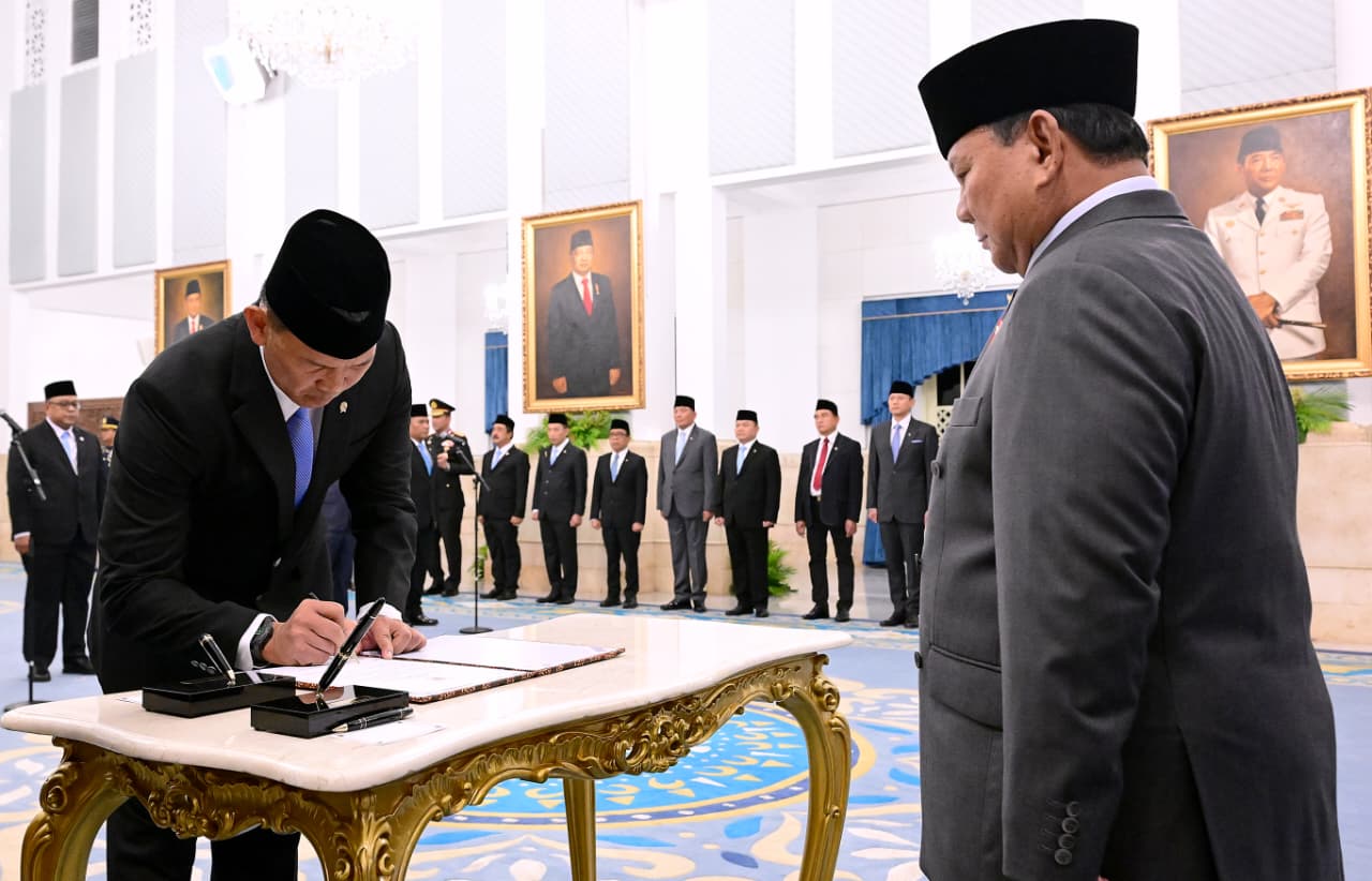Prabowo Lantik Kristomei Sianturi Jadi Kepala BNPB, Gantikan Suharyanto