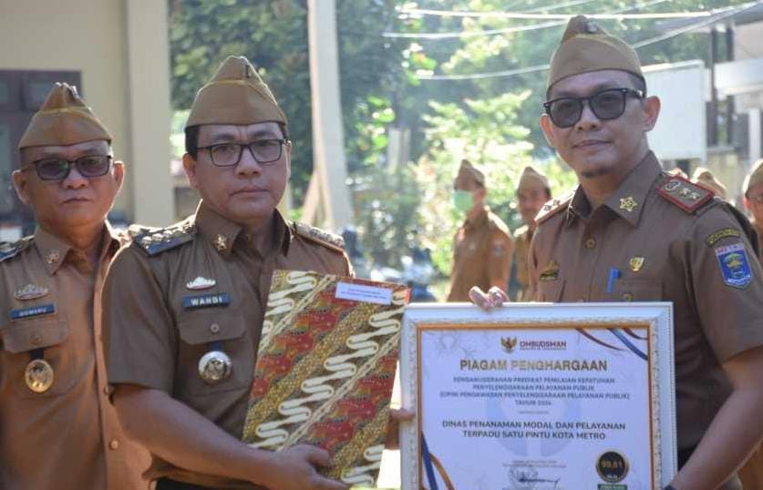 Nilai 97,21, Penyelenggaraan Pelayanan Publik Kota Metro Tertinggi se-Lampung