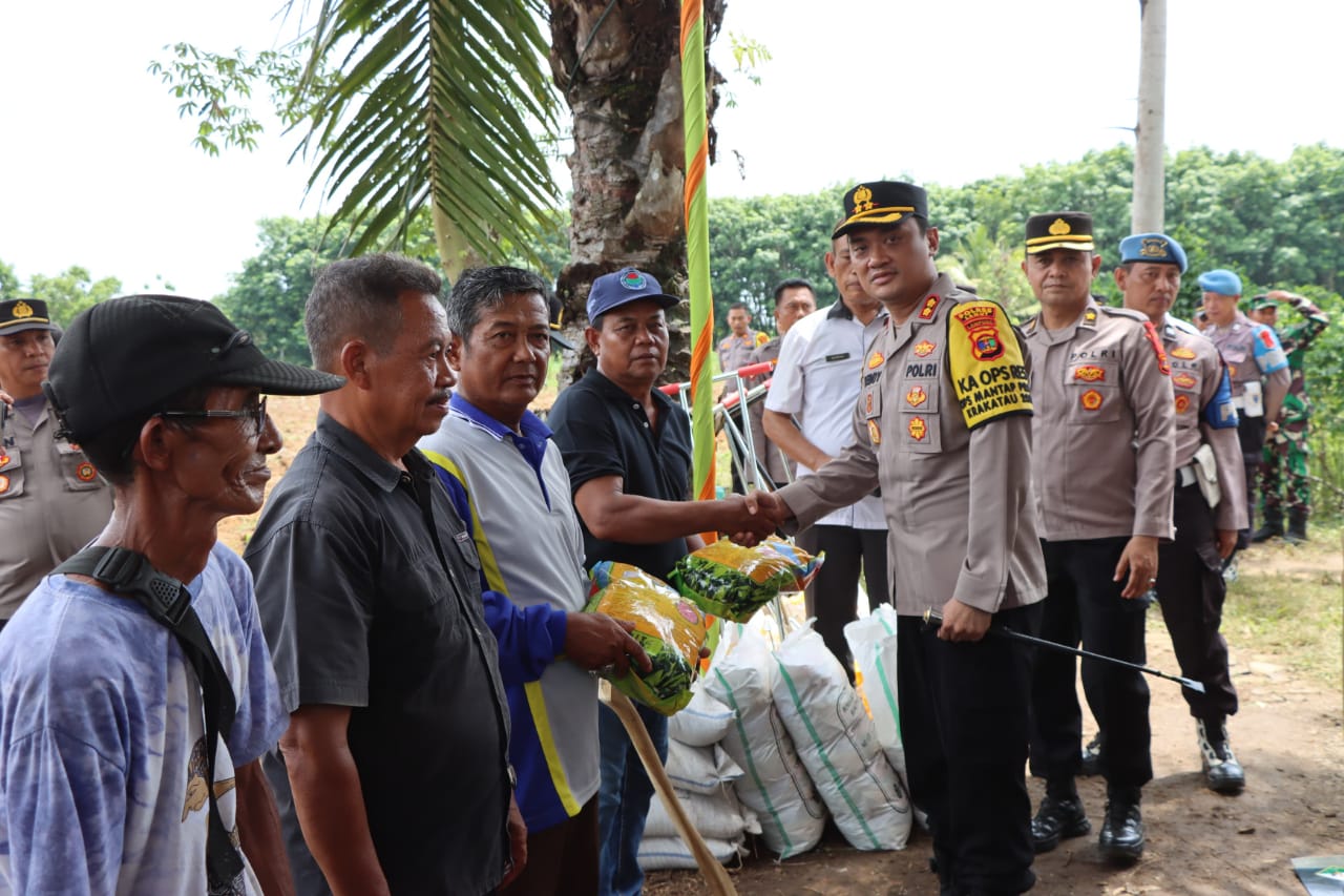 Dukung Ketahanan Pangan, Polres Lampung Utara Launching Gugus Tugas dan Penanaman Bibit Jagung Serentak