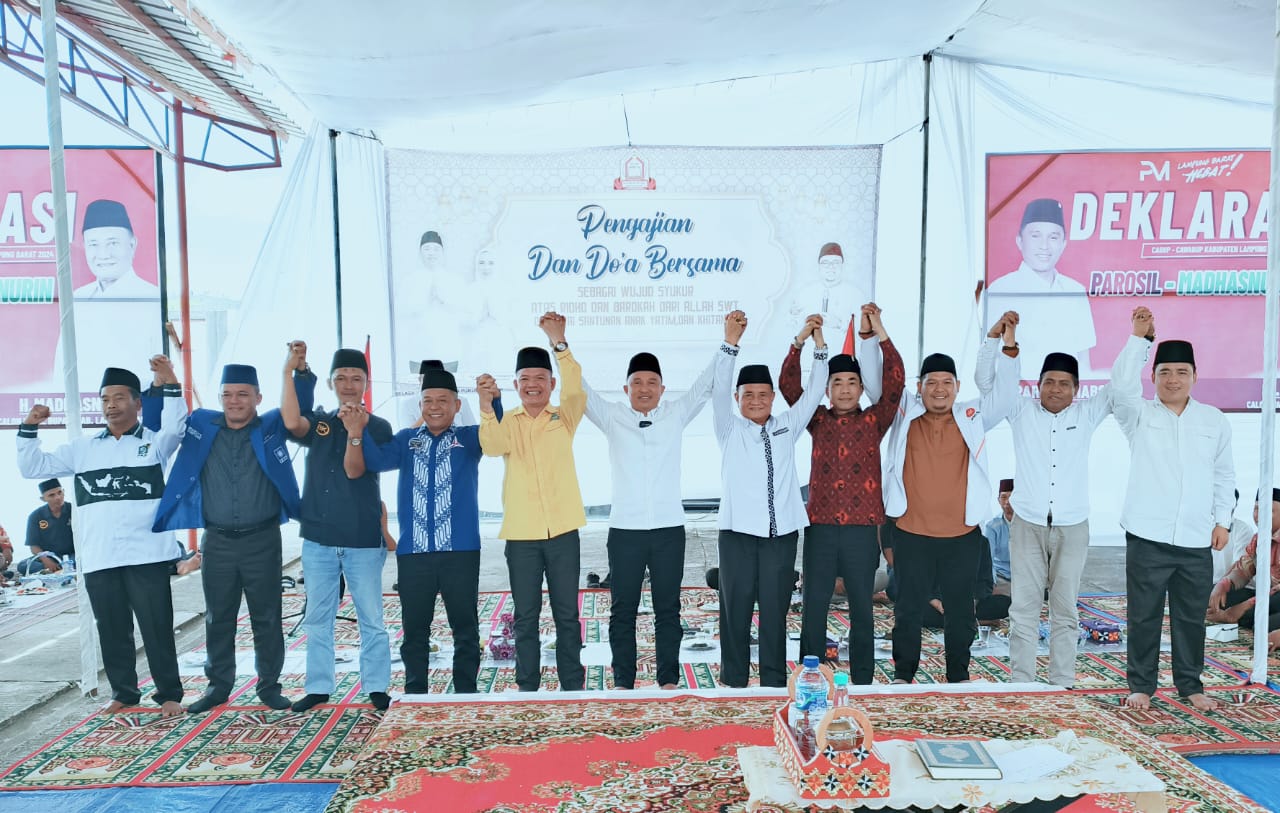 12 Partai Deklarasikan Parosil-Mad Hasnurin Pasangan Cabup-Cawabup Lambar 2024