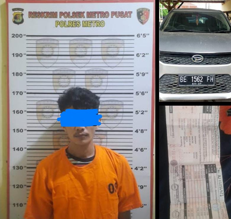 Gelapkan Mobil Sewaan, Polisi Tangkap Pemuda Asal Terbanggibesar