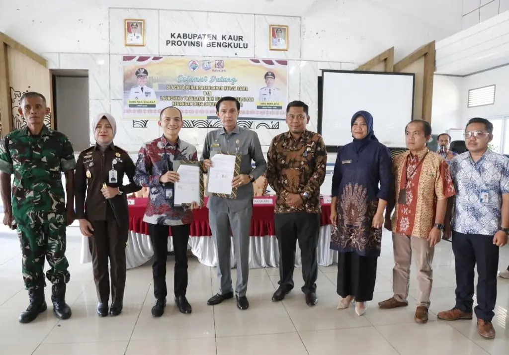 Gandeng BRI Kanca Manna, Pemkab Kaur Luncurkan Transaksi Non-Tunai Keuangan Desa