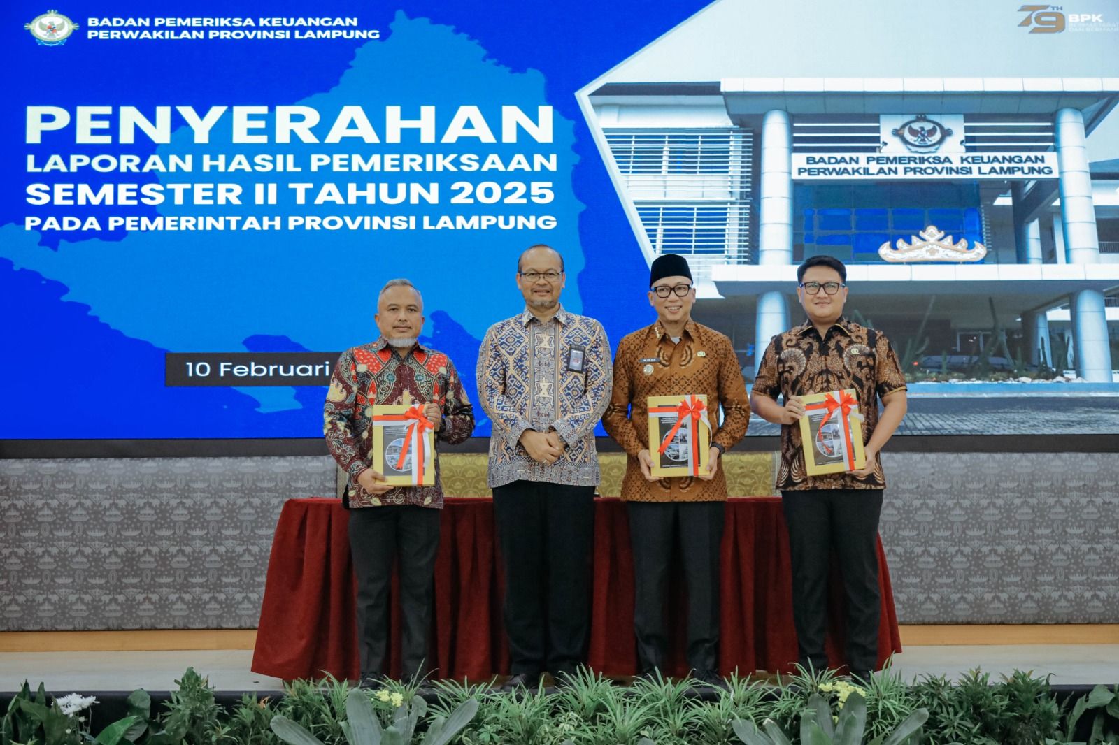 Pemprov Lampung Terima Penyerahan LHP Semester II 2025 dari BPK 