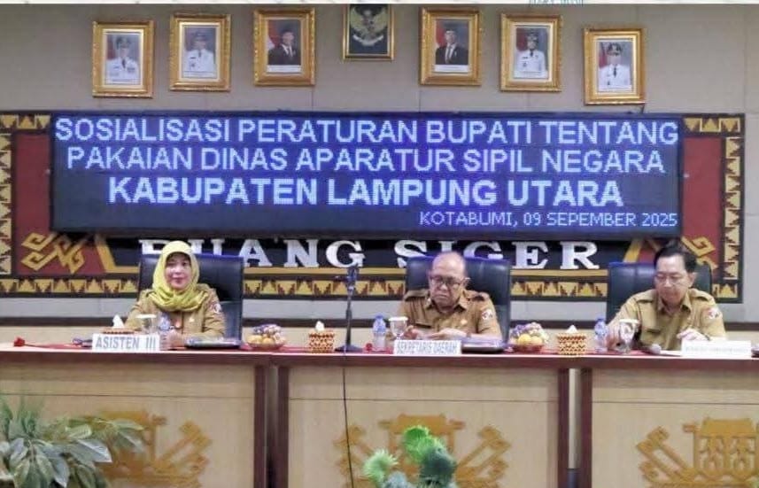 Pemkab Lampung Utara Sosialisasikan Perbup Nomor 45 Tahun 2025 Tentang Pakaian Dinas ASN