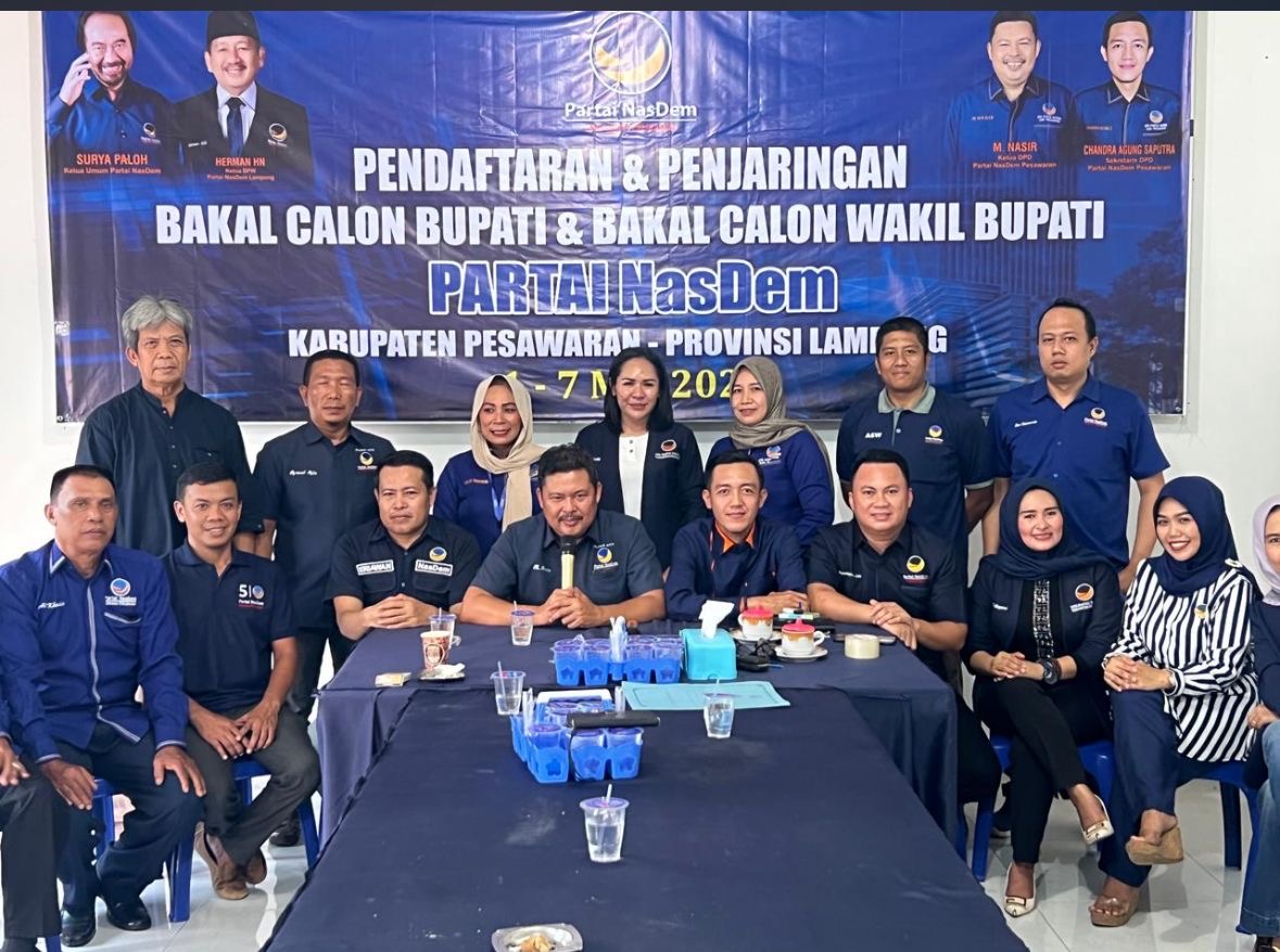 NasDem Pesawaran Mulai Buka Penjaringan Balon Bupati dan Wakil Bupati