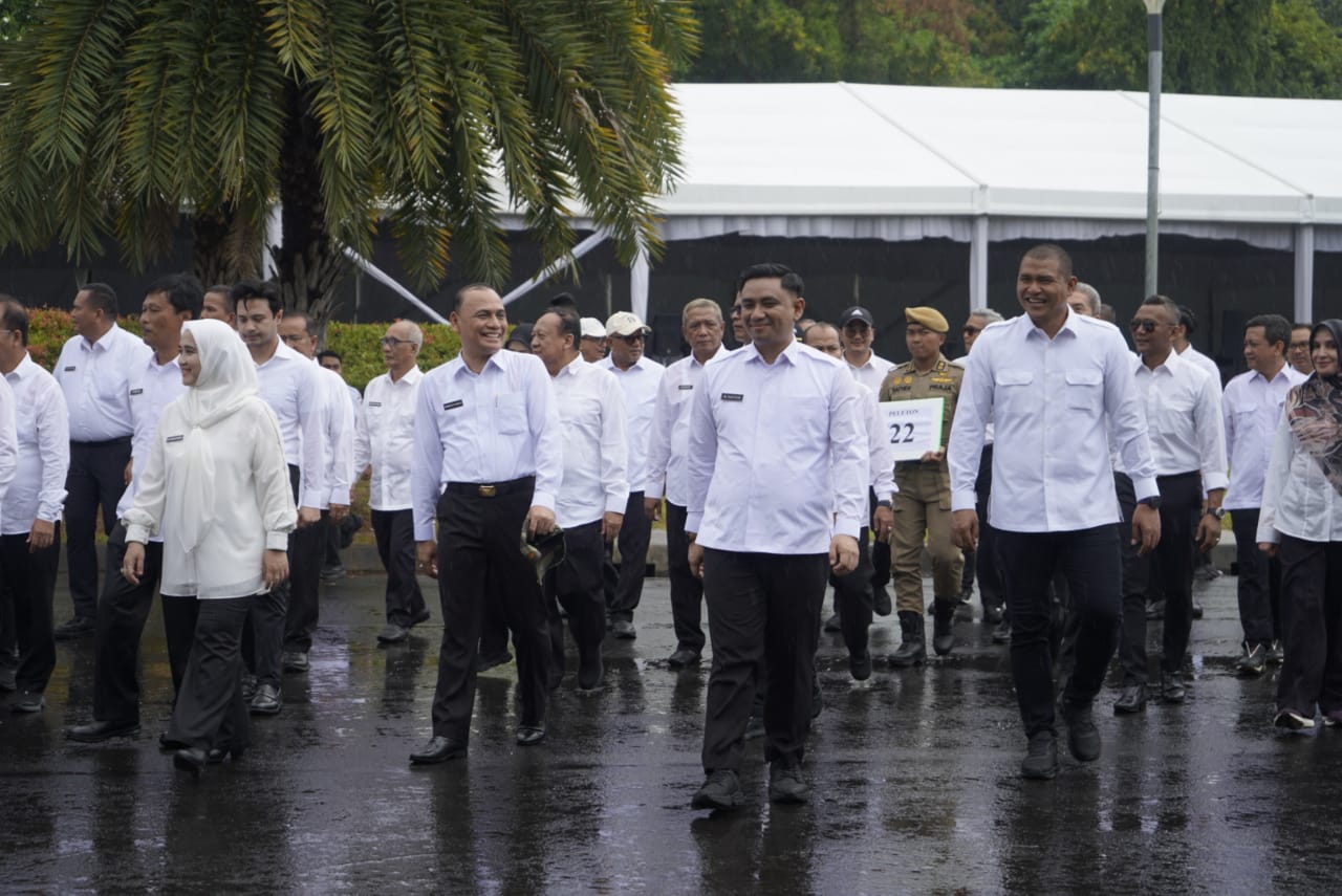 Tampil Berwibawa, Bambang-Rafieq Ikuti rangkaian Gladi Bersih Pelantikan di Istana Negara