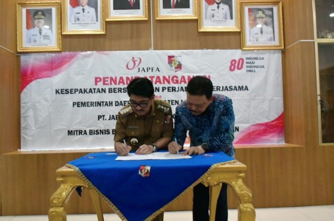 Pemkab Lampura dan PT Japfa Comfeed Teken Kerjasama  Budidaya Peternakan dan Perikanan 