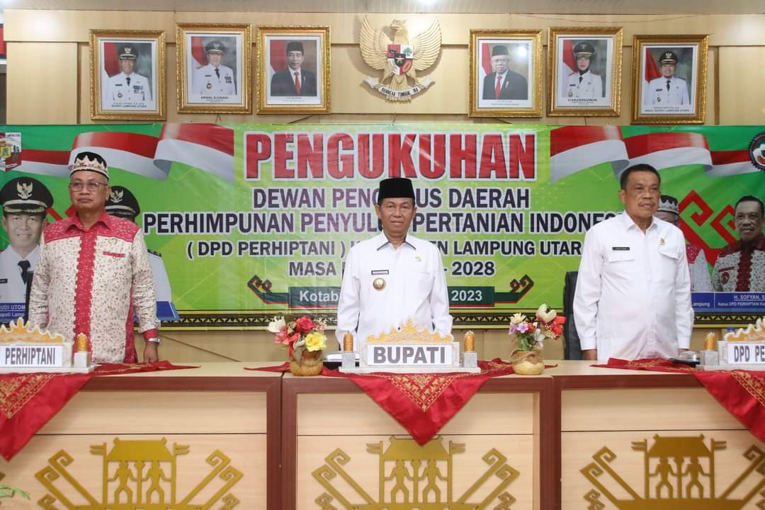 Bupati Lampura Budi Utomo Lantik Perhiptani Lampung Utara 