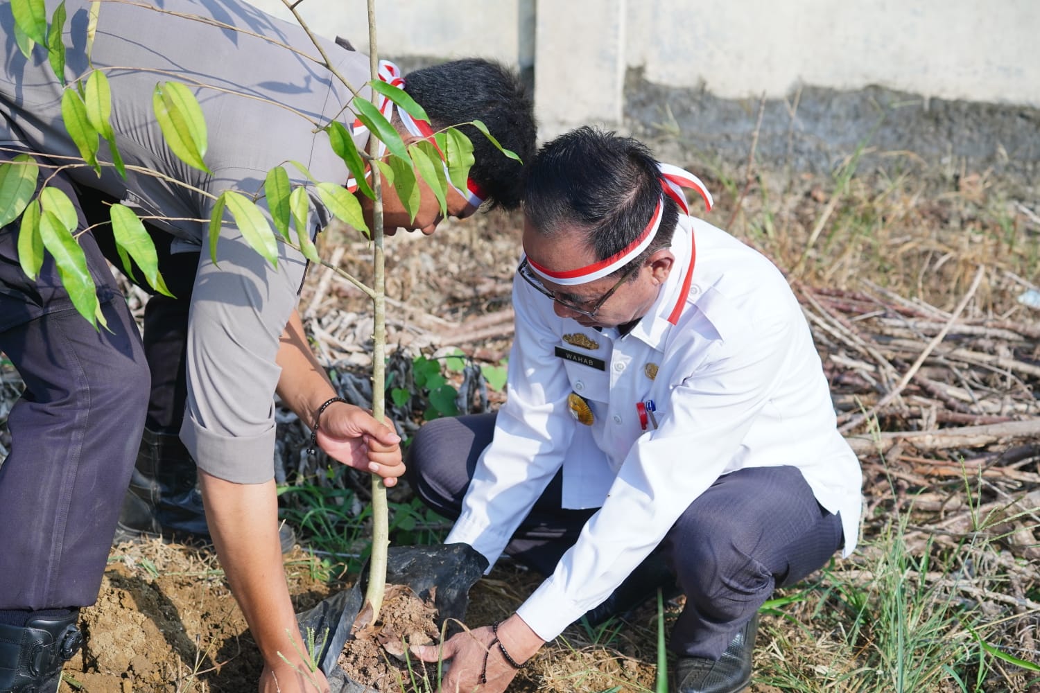  Polres Lampura Tanam Ribuan Pohon