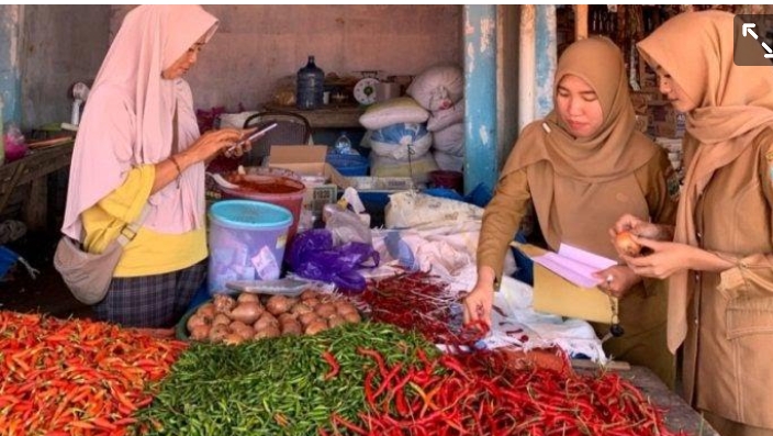 Monitoring Pasar, Disdag Metro Pastikan Stabilitas Harga dan Ketersediaan Stok Bahan Pangan Aman