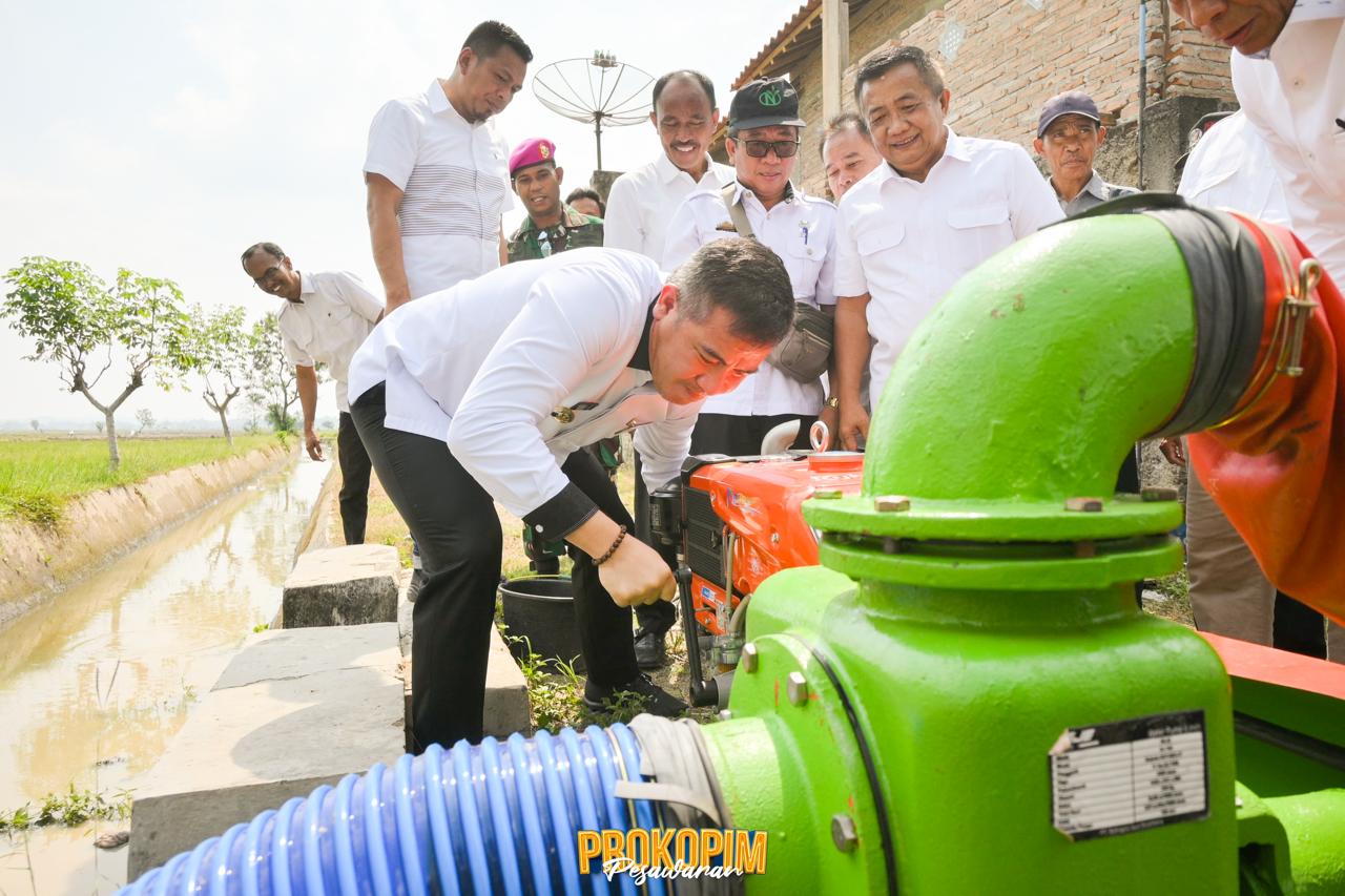 Tanam Perdana Dem Area Padi, Kementerian Pertahanan RI Kunjungi Pesawaran