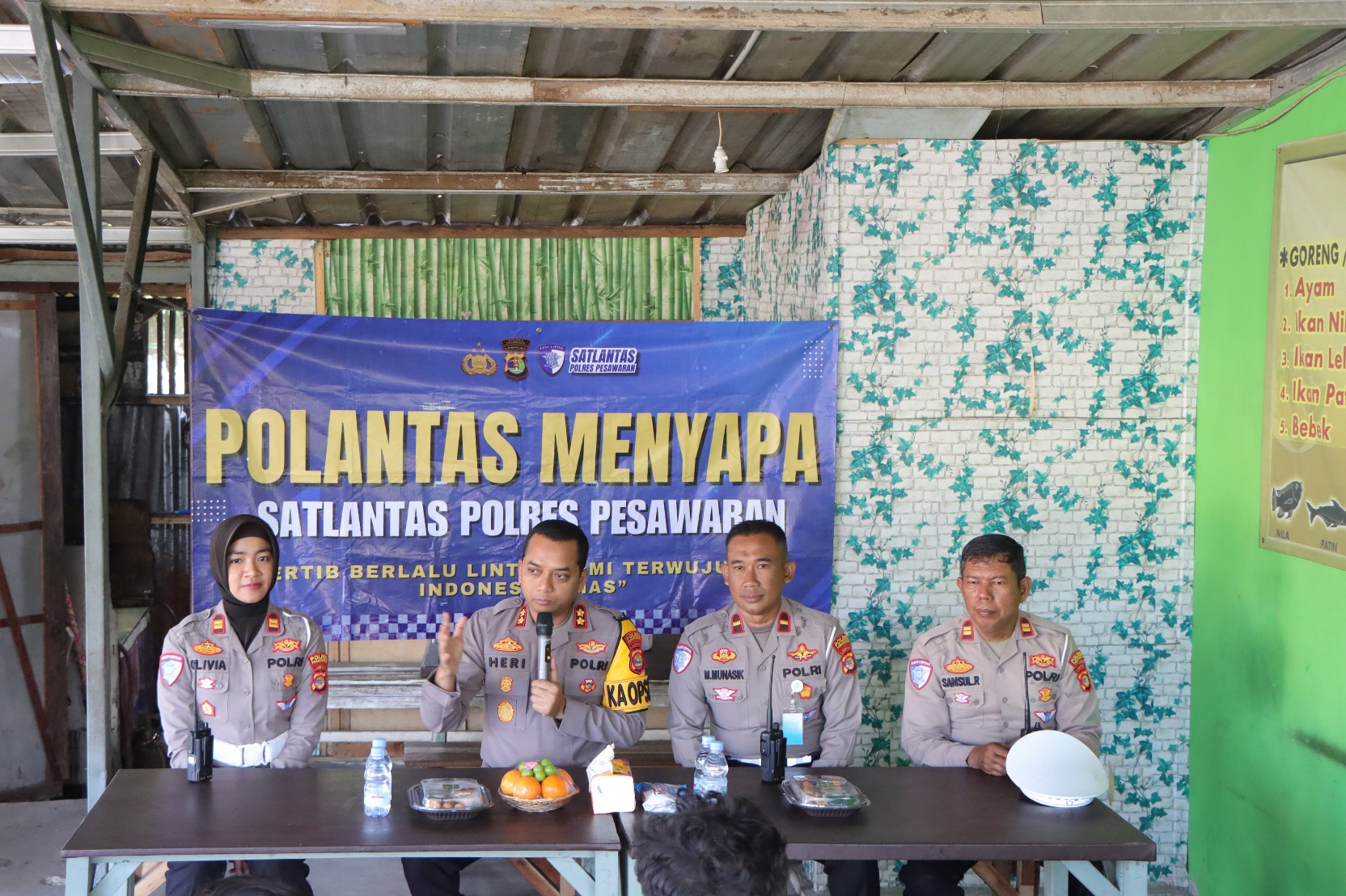 Kapolres Pesawaran Buka Program 'Polantas Menyapa', Jalin Sinergi dengan Sopir Truk