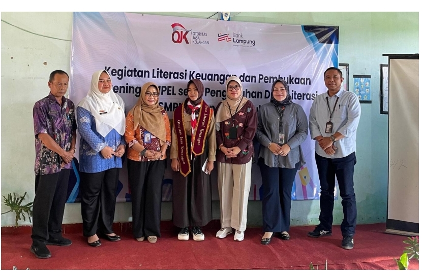 OJK Gandeng Bank Lampung Perkuat Literasi Keuangan dan Dukung Budaya Menabung Pelajar di Lampung Selatan