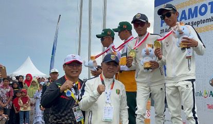 Duo Atlet Paramotor Lampung Raih Medali Emas di PON XXI, Wakapolda Brigjen Ramadhan: Aerosport Lampung Menjanj