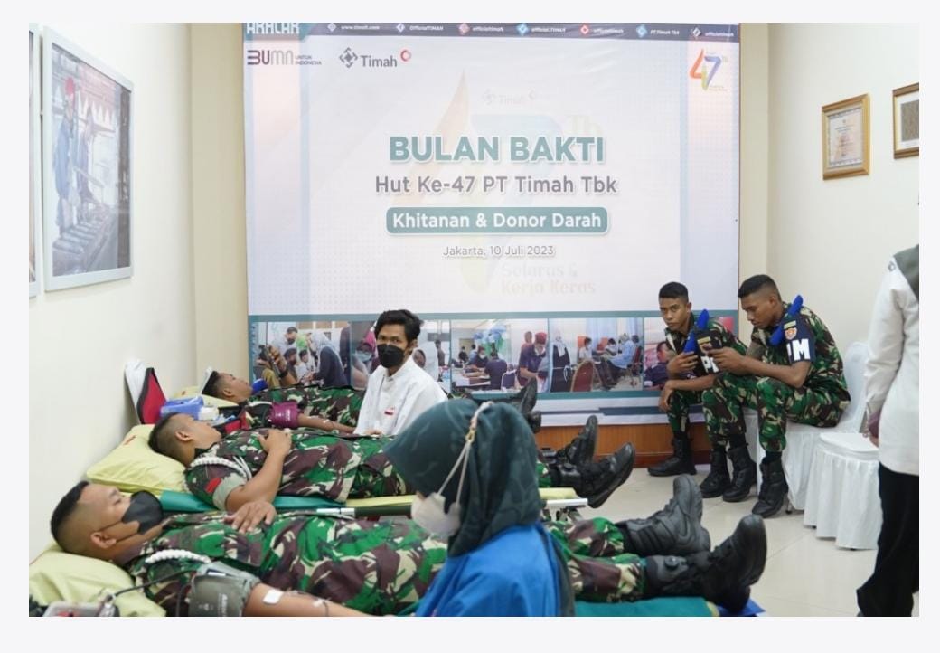 Bulan Bakti PT Timah Tbk di Jakarta Kumpulkan Puluhan Kantong Darah