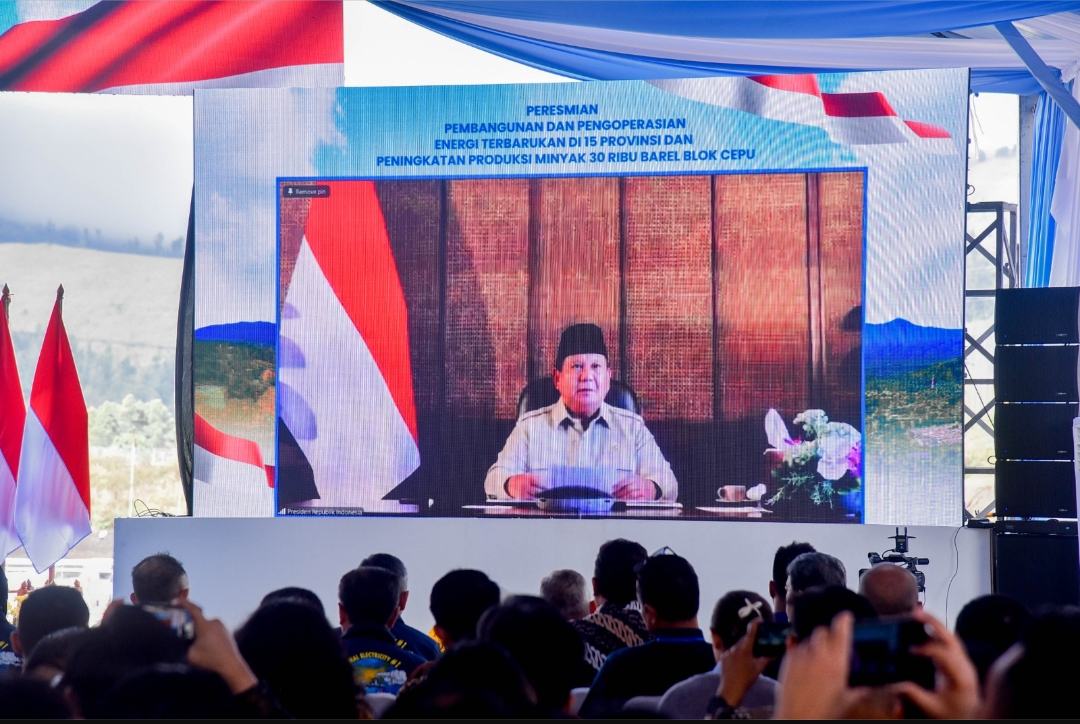 Secara Daring, Presiden Prabowo Resmikan Pembangunan PLTP 55 MW di Ulubelu, Tanggamus, Lampung