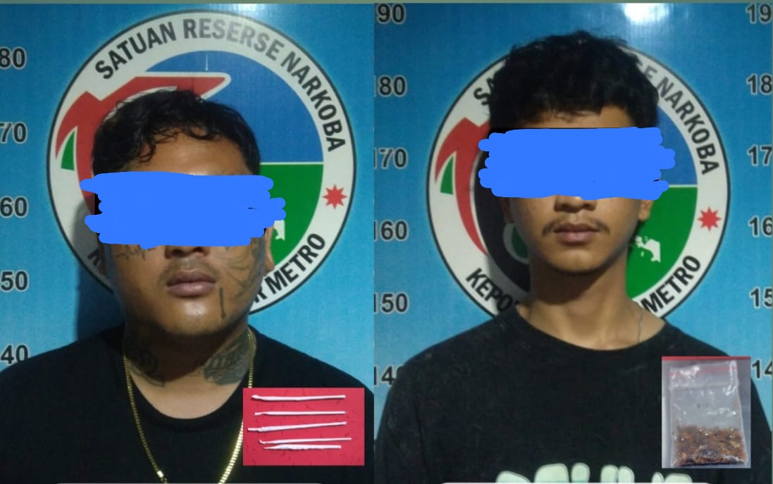 Polisi Amankan 2 Pengguna Sinte di Kota Metro, BB Total 1,42 Gram