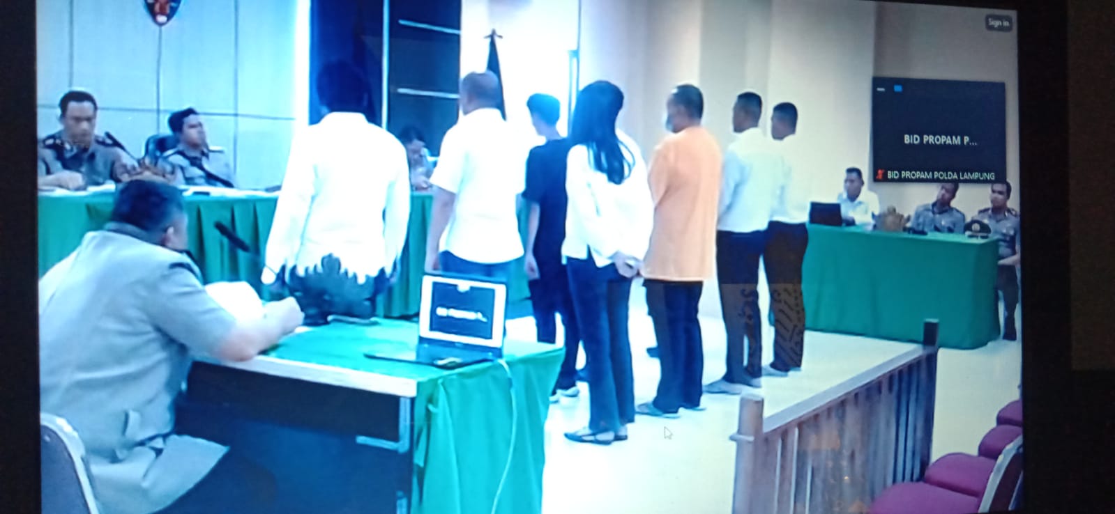 Mantan Kasat Narkoba Lamsel Jalani Sidang Kode Etik Hadirkan Beberapa Saksi