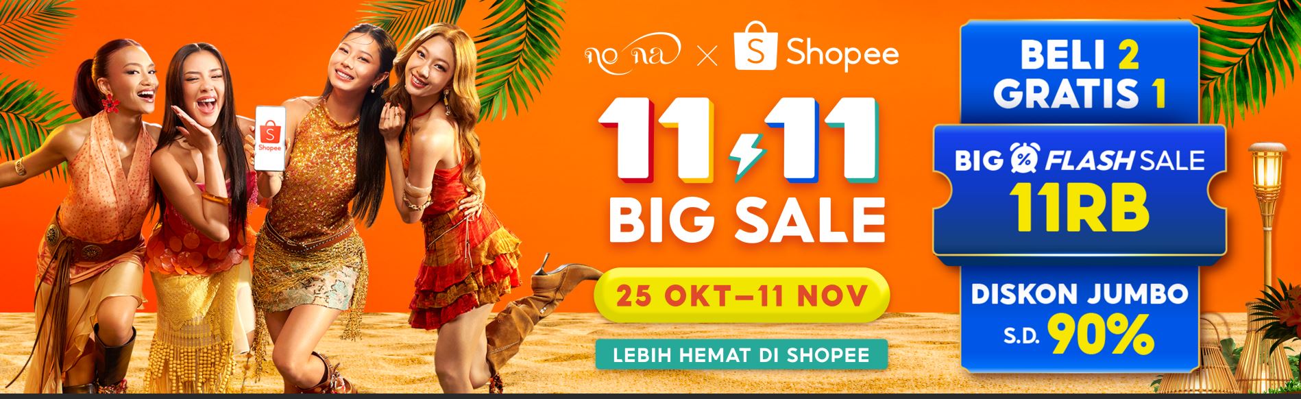 Musik Catchy hingga Koreografi Energik, Aksi no na Meriahkan Iklan Terbaru Shopee 11.11 Big Sale!