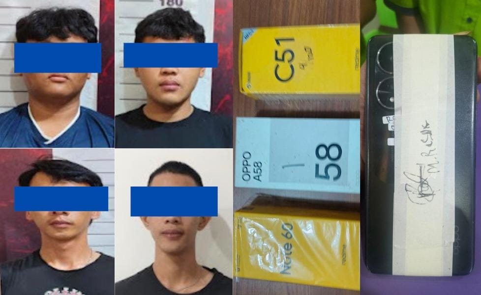 Empat Pelaku Pemerasan Bersenjata Tajam Ditangkap Polisi, 1 Masih di Bawah Umur