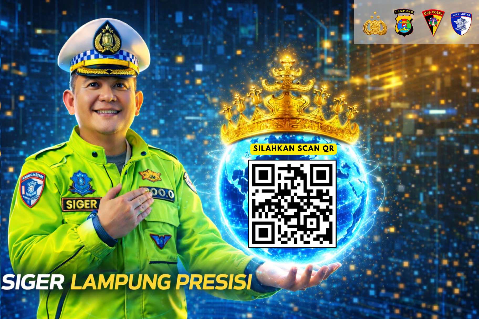 Scan Barcode, Pemudik Bisa Pantau Arus Mudik Lewat Aplikasi SIGER Lampung Presisi
