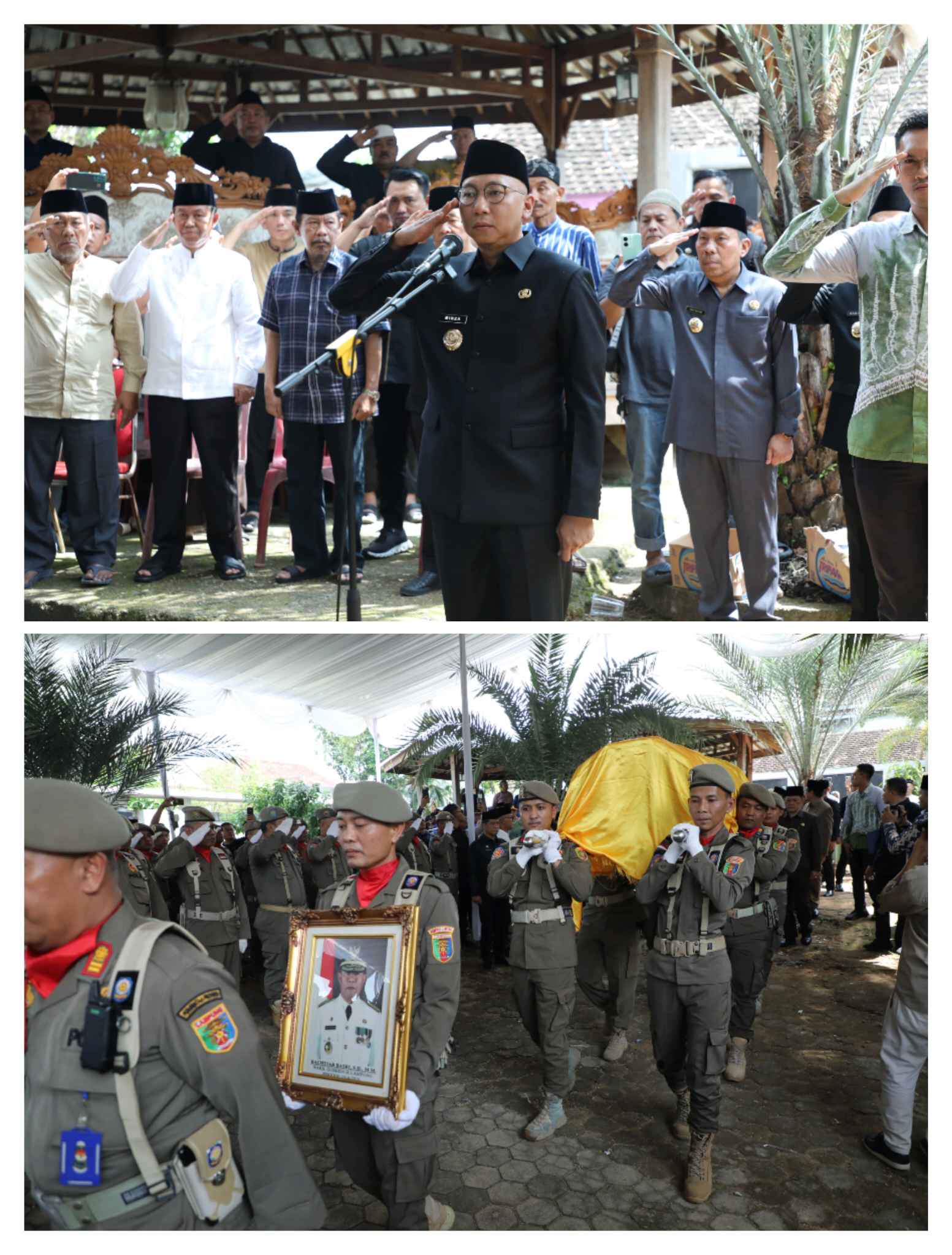 Mantan Wagub Lampung Bachtiar Basri Dimakamkan, Gubernur Mirza Pimpin Penghormatan Terakhir