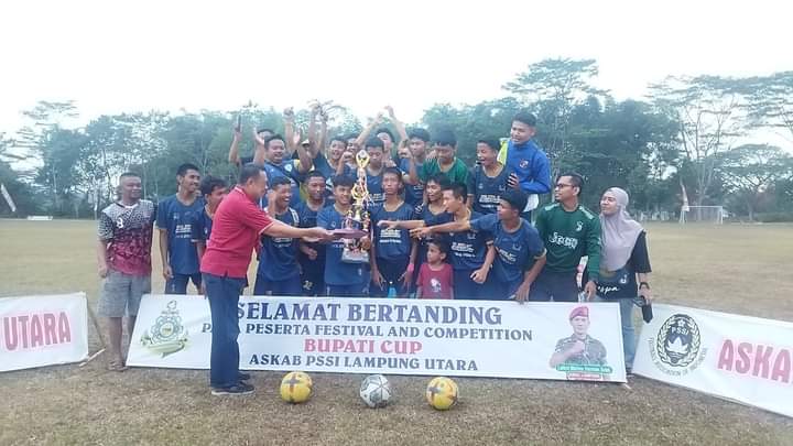 Kompetisi  Sepak Bola Bupati Cup Lampung Utara Tahun 2023 Resmi Ditutup 