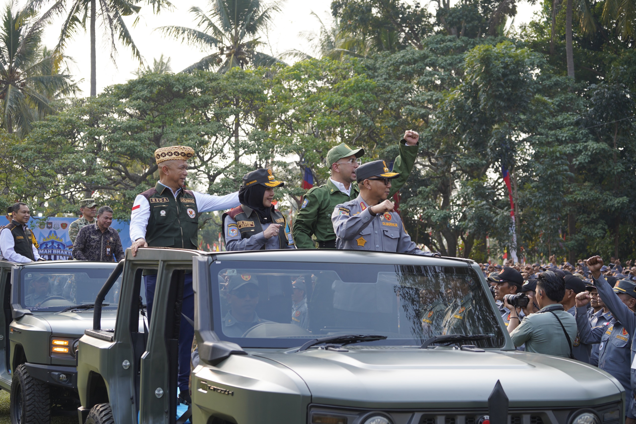 4.000 Linmas Kota Bandar Lampung Ikuti Kemah Bakti Satya