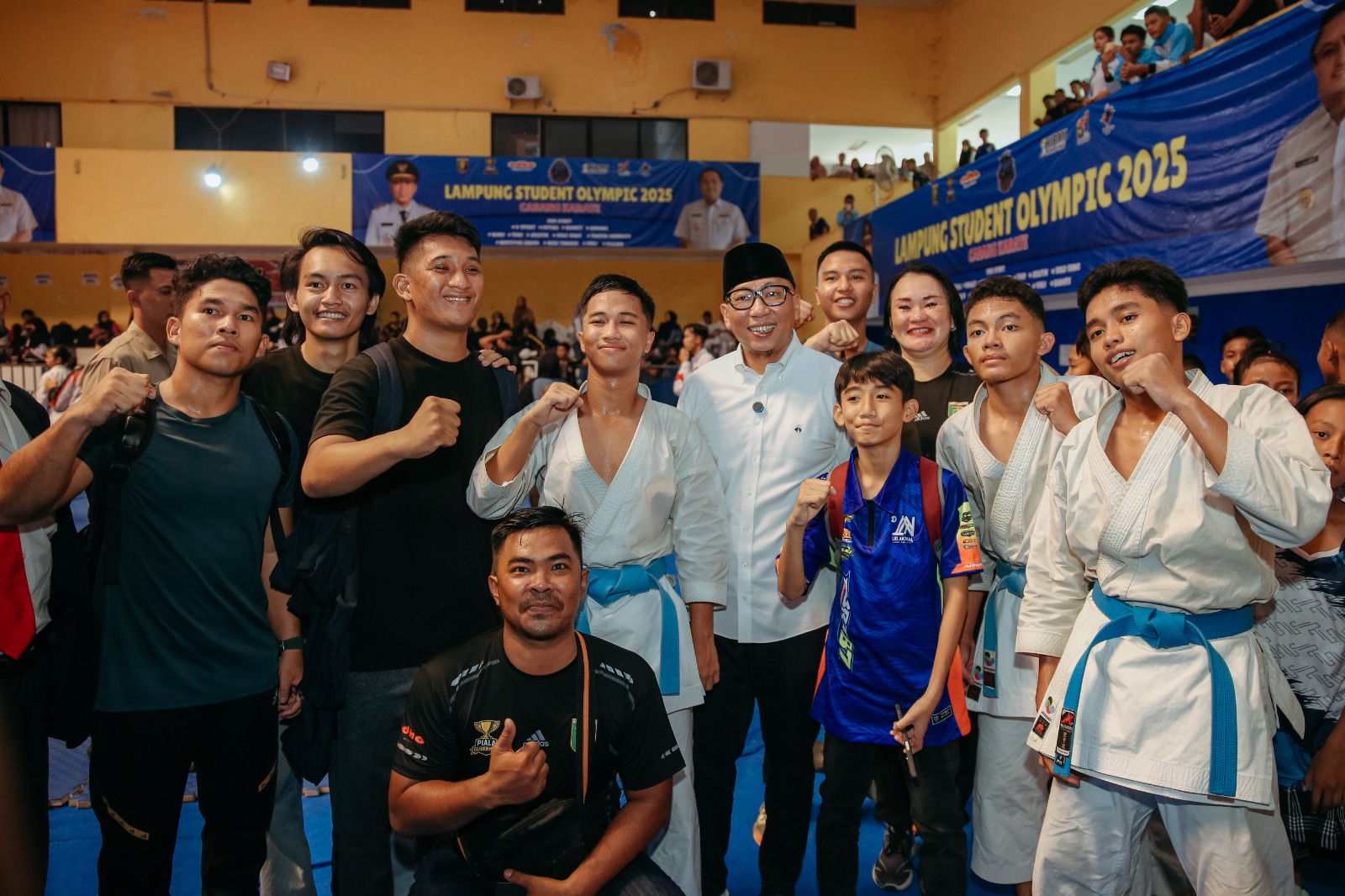 Gubernur Mirza Semangati Atlet Karate Yang Bertanding di Lampung Student Olympic 2025