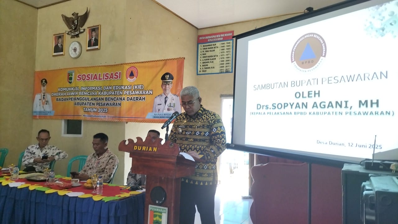 Tingkatkan Kesiapsiagaan, BPBD Pesawaran Sosialisasikan K I E Rawan Bencana