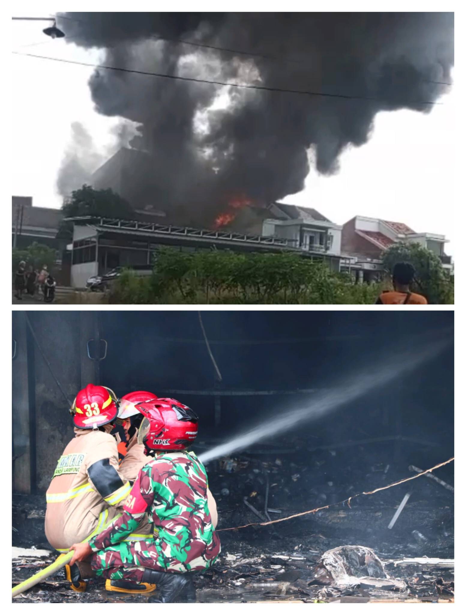 Bengkel Sparepart Motor di Kemiling Ludes Dilalap Api, Kerugian Mencapai Miliaran Rupiah