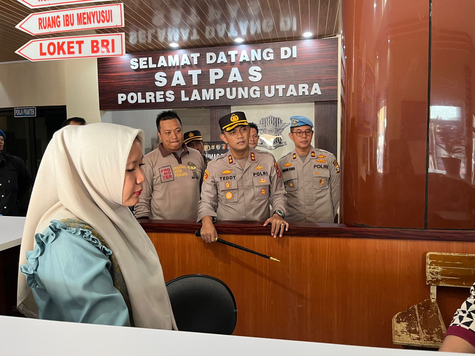 Pastikan Pelayanan Berjalan Maksimal, Kapolres Cek Ruangan Pelayanan Mako Polres Lampung Utara